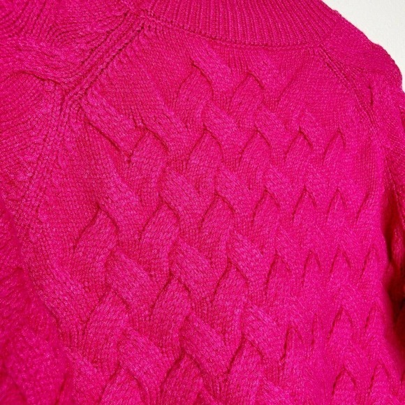 The East Order Basket Weave Fuchsia Pink Sweater - Picture 4 of 6
